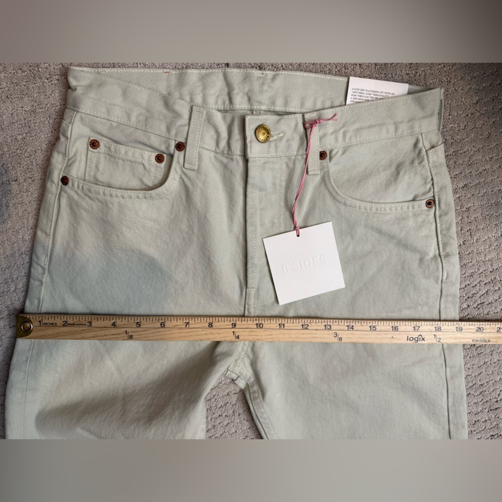 B SIDES Straight Leg Tapered Jeans Size 26 Organic Cotton Made In USA - Picture 12 of 16
